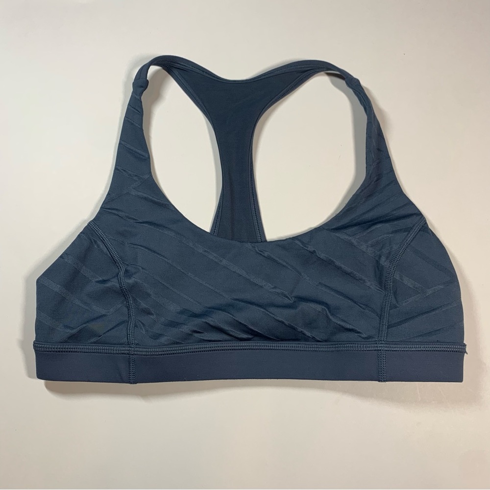 Size 10 Lululemon bluish grey Racerback sports bra
